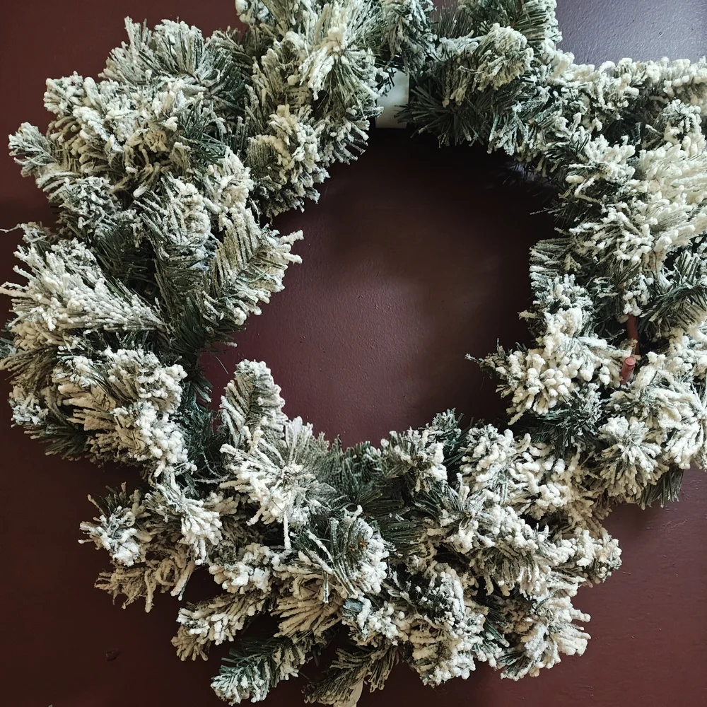 Frosted Evergreen Holiday Wreath